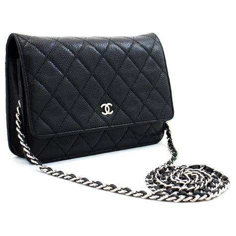 chanel caviar wallet on chain woc black shoulder bag crossbody|CHANEL Caviar Quilted Wallet on Chain WOC Black.